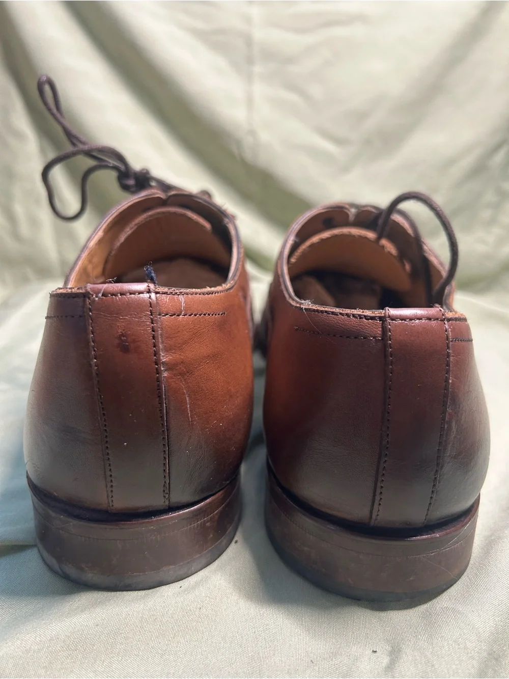 Pedro Del Hiero Men's Oxford Dress Shoes Brown Leather , Size US 9 EU 42